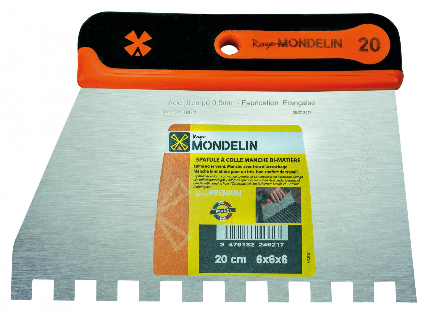 Spatule à colle manche bi-matière 20 cm 05