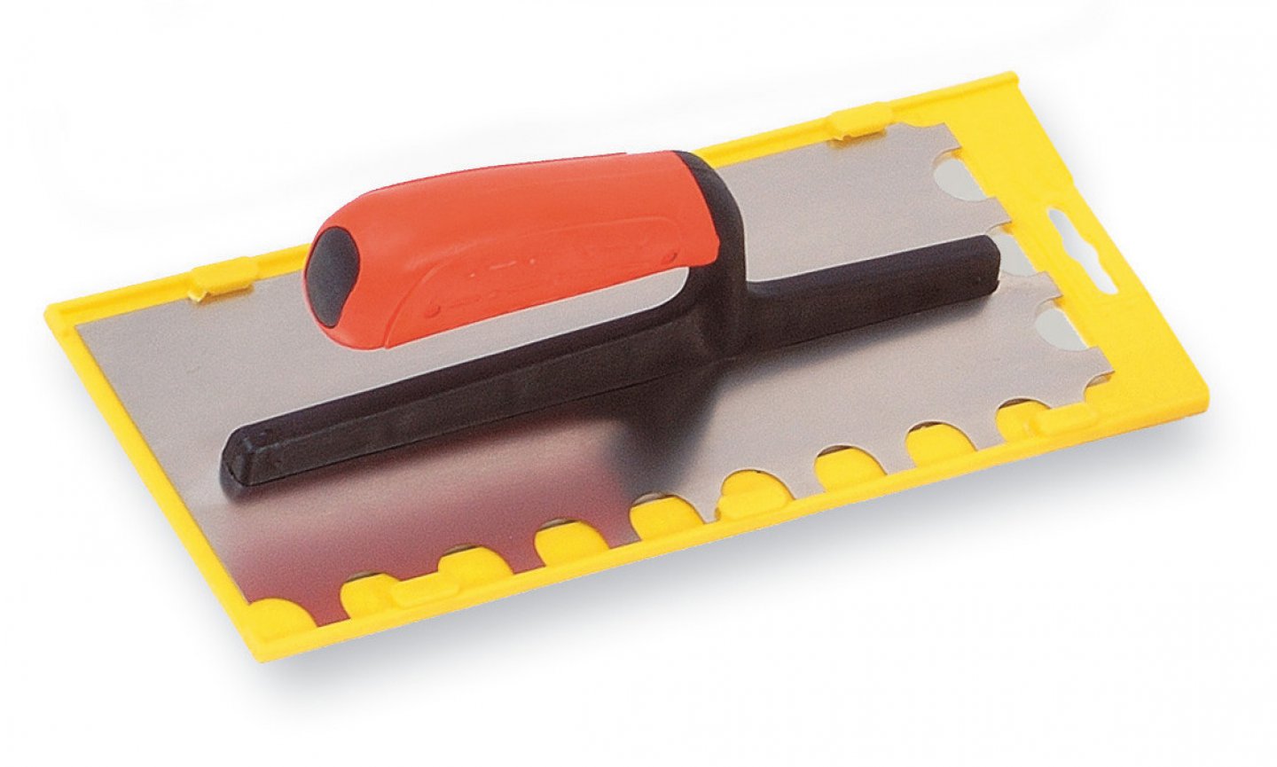 Platoir fibre de verre denté carré 1/2 rond