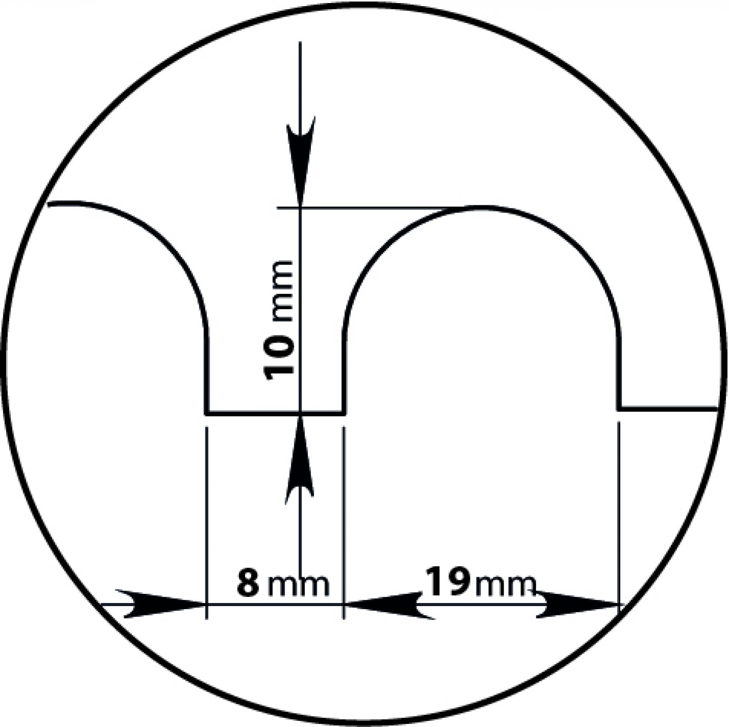 Platoir fibre de verre denté carré 1/2 rond 02