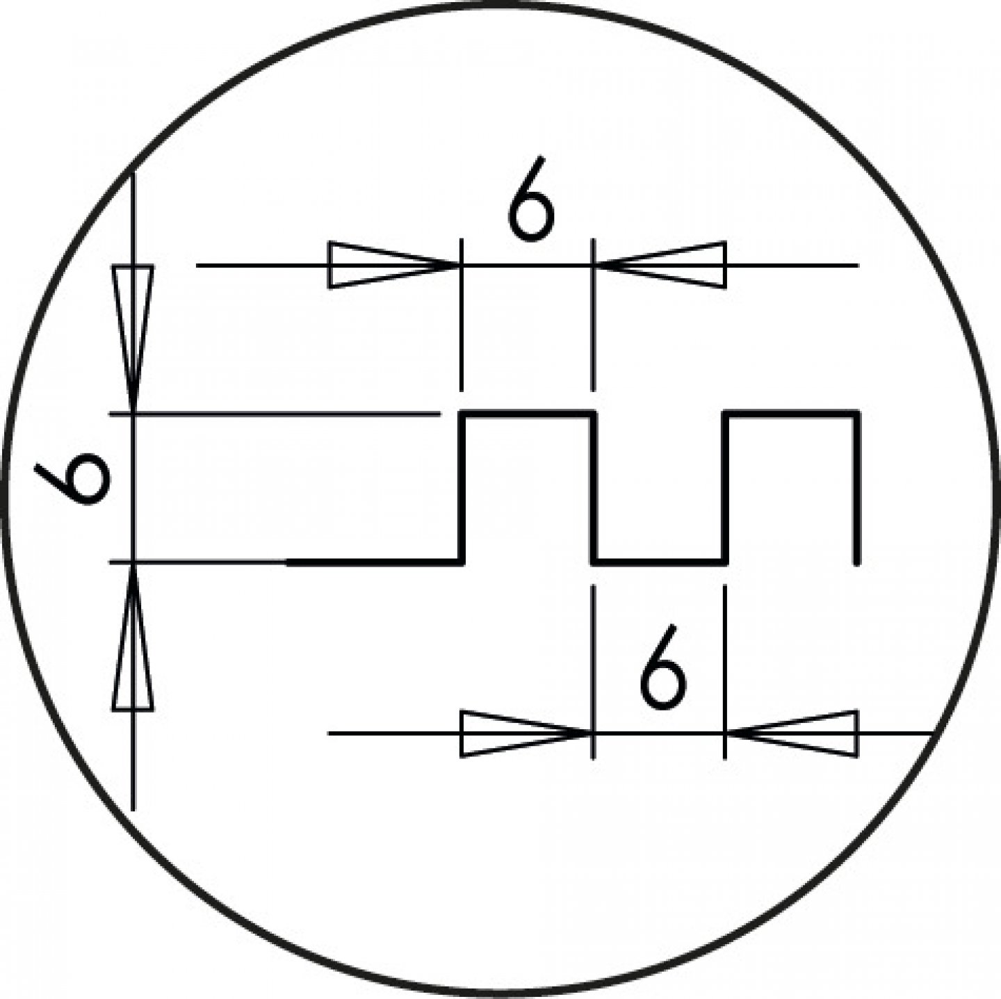 Platoir bimat denté carré 6 x 6 x 6 02