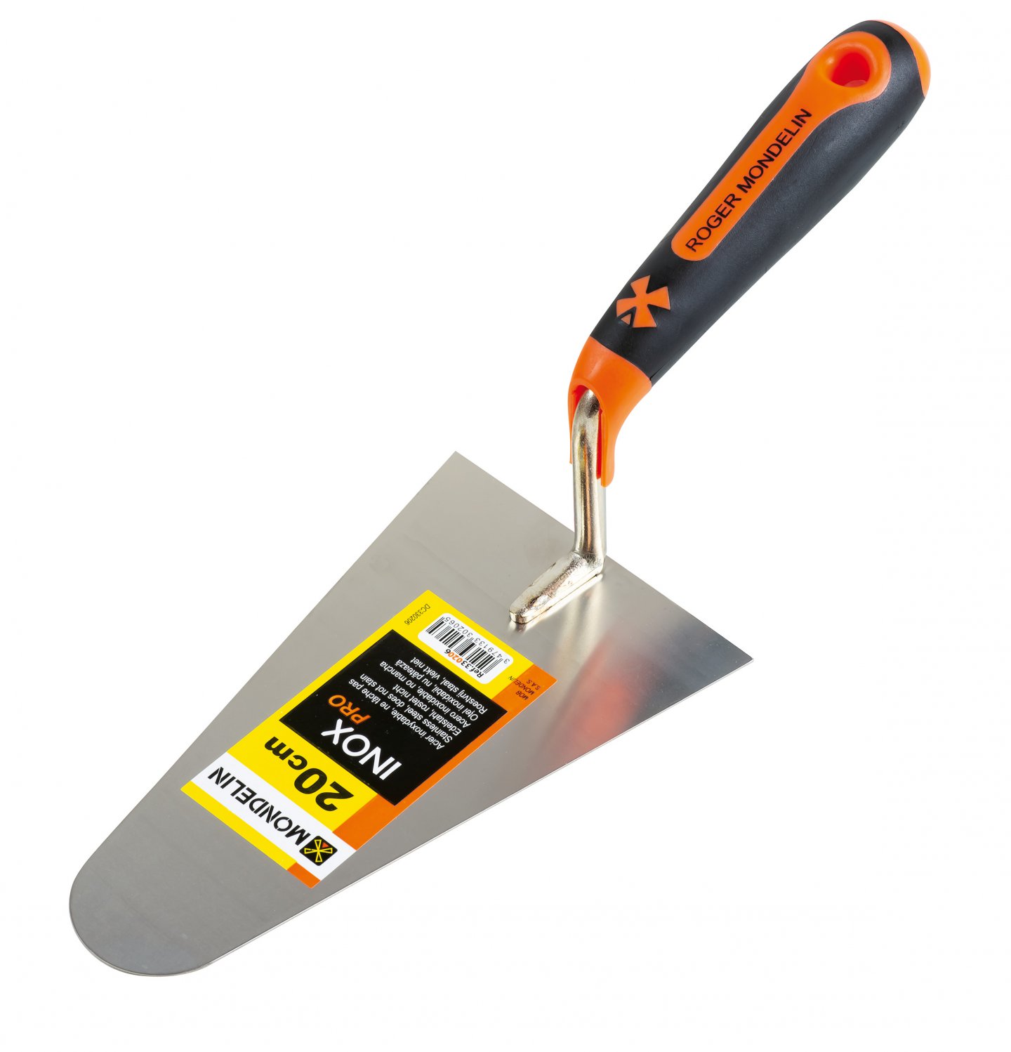 Truelle ronde inox manche bimatière