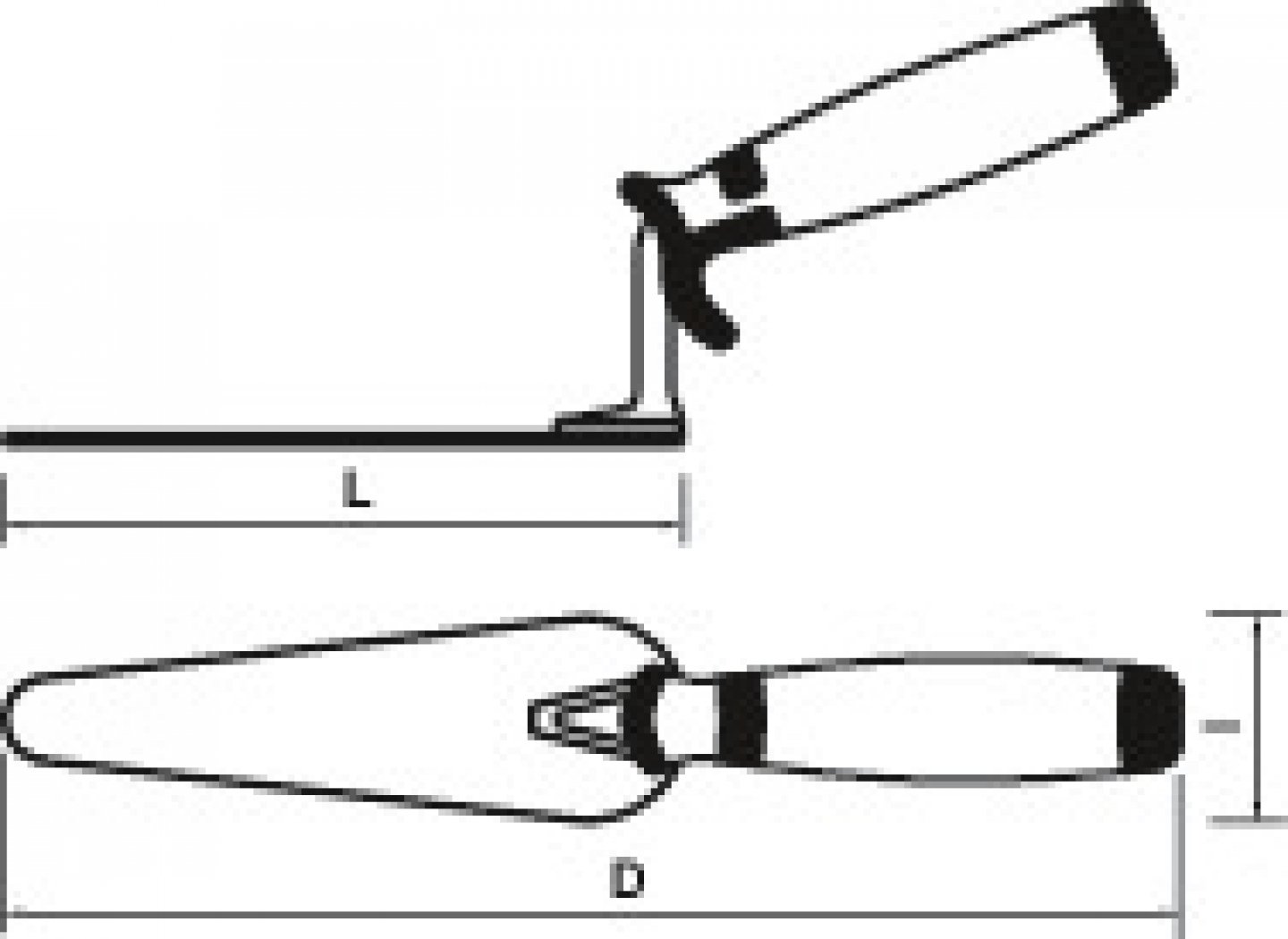 Truelle langue de chat inox manche bimatière mondelin 02