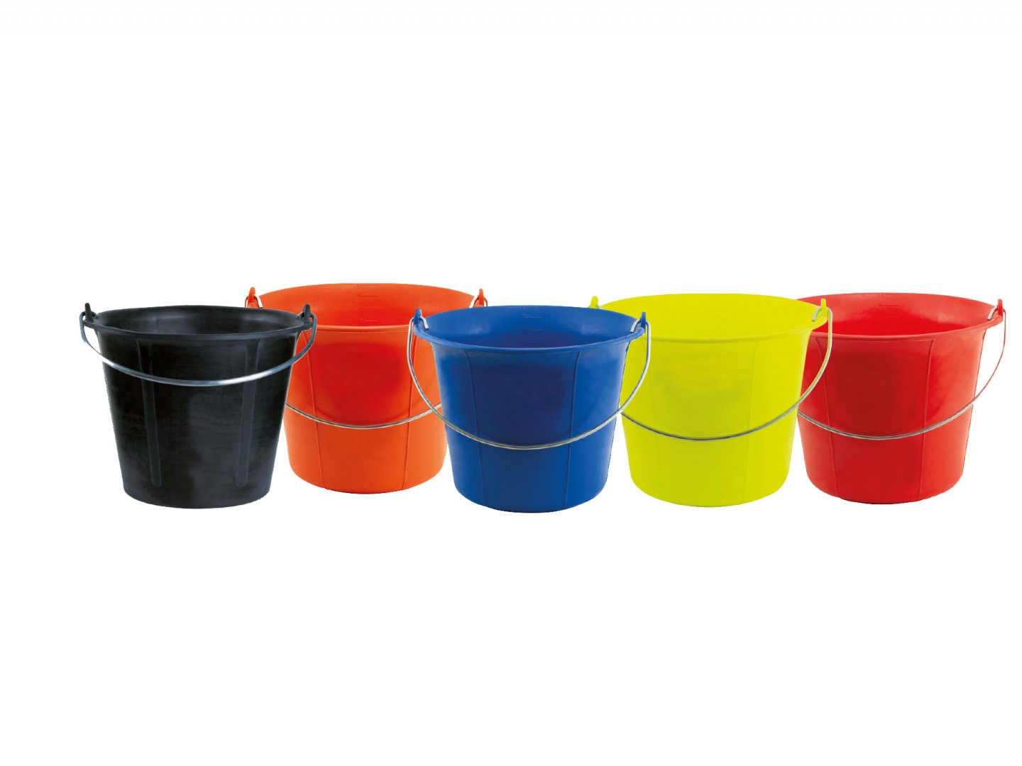 Lot 5 seaux plastique 11l de 5 couleurs