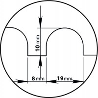 Platoir fibre de verre denté carré 1/2 rond 02