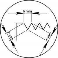 Platoir fibre de verre denté isocele 02