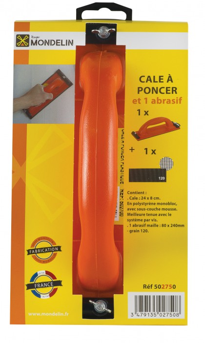 Cale à poncer avec abrasif