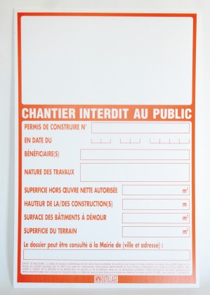 Panneau permis de construire 80 x 120